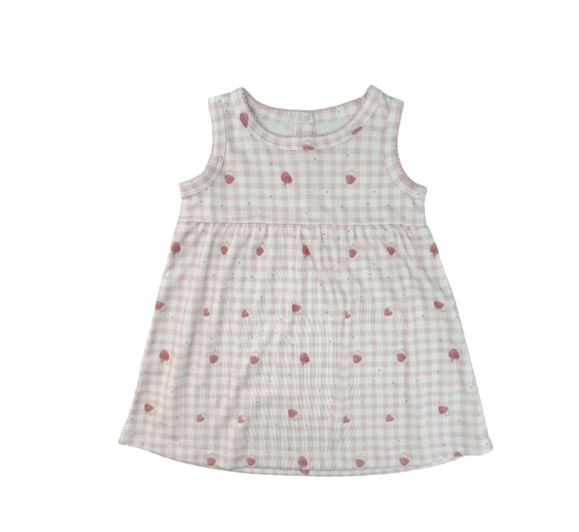 Strawberry Pima Dress, Pink