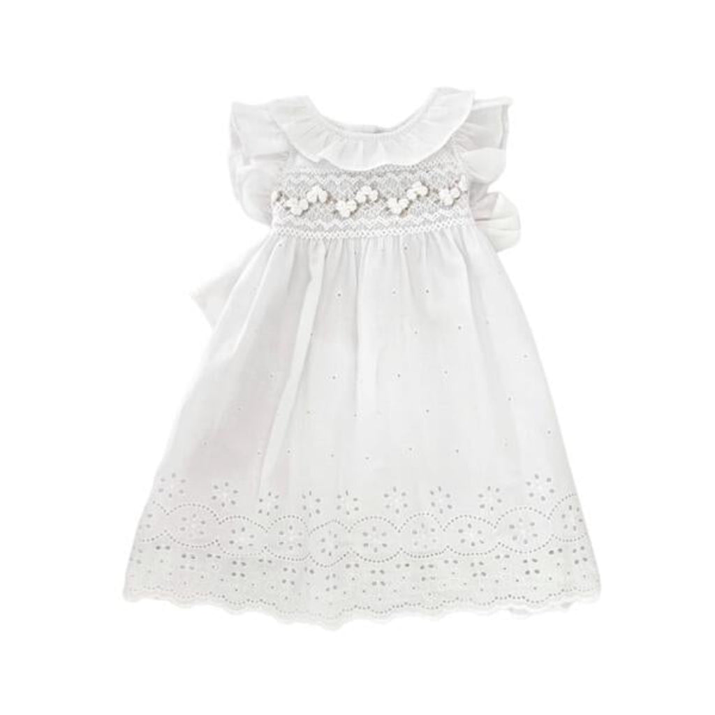 Portugal Smock Dress, White