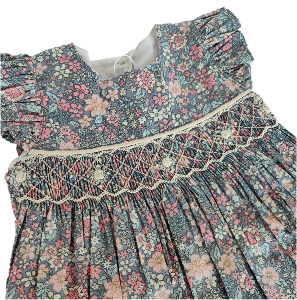 Louisa Smocked Dress, Grapes