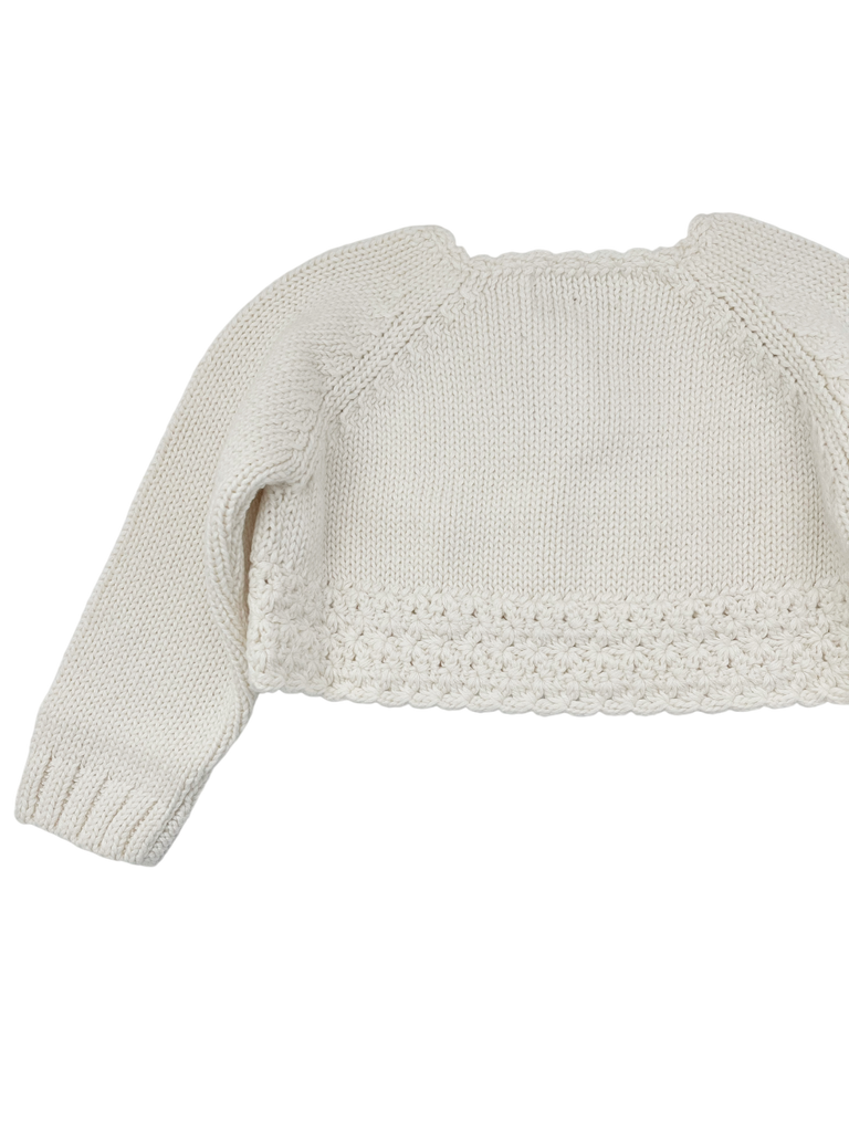 Matilda Pima Knitted Cardigan, Offwhite