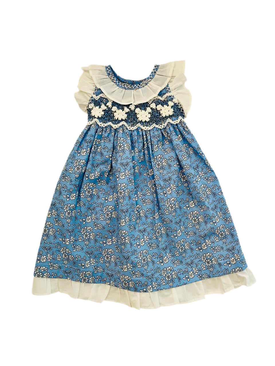 Donostia Smocked Dress , Blue | tecomoabesos