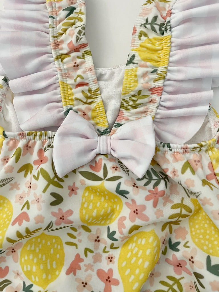 Narbona Swimsuit, Yellow & Pink