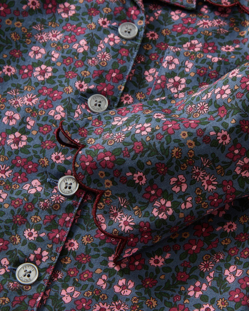 Kid's Twill Colette Pajama Set in Fleurs de Saison
