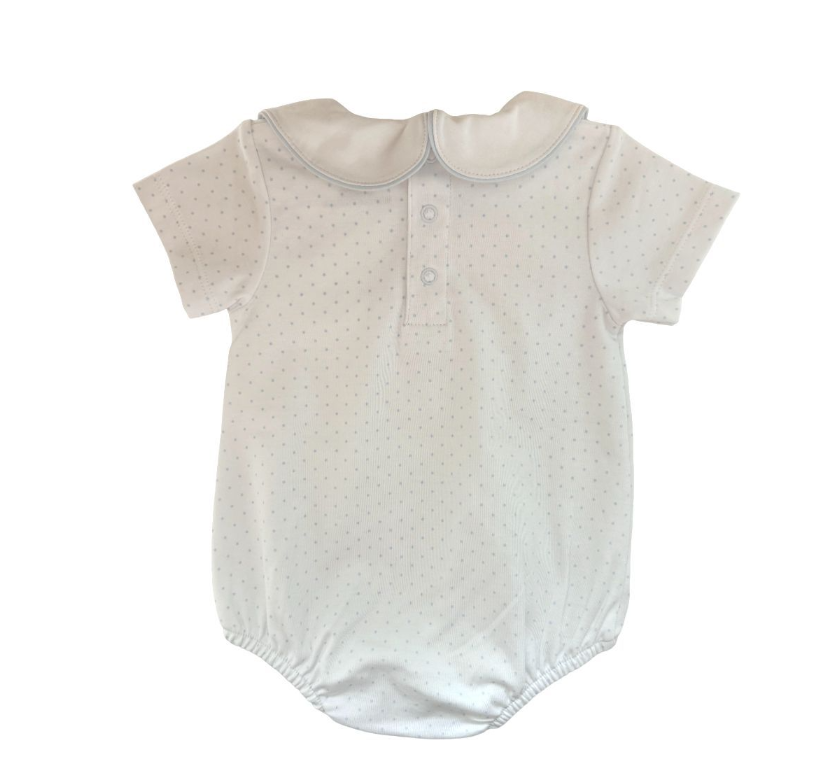 HENRY ROMPER - BLUE DOTS