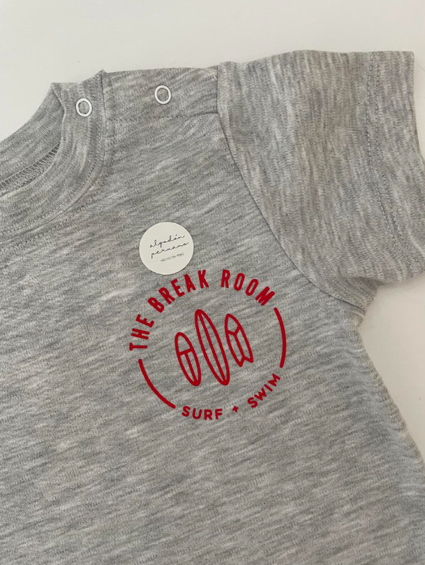 SURF BOARD T-SHIRT - GREY