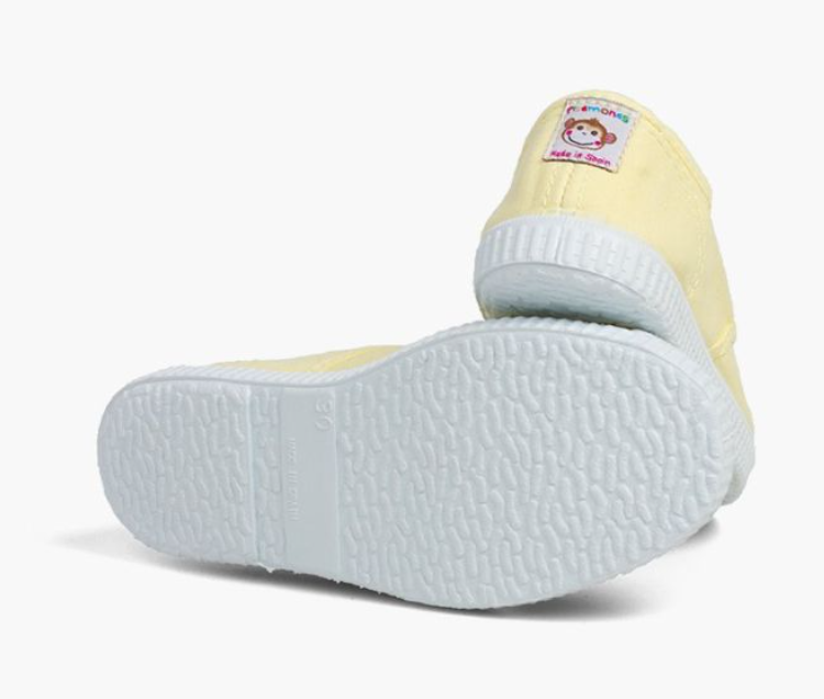 Laceless Rubber Toe Canvas Sneakers, lemon yellow