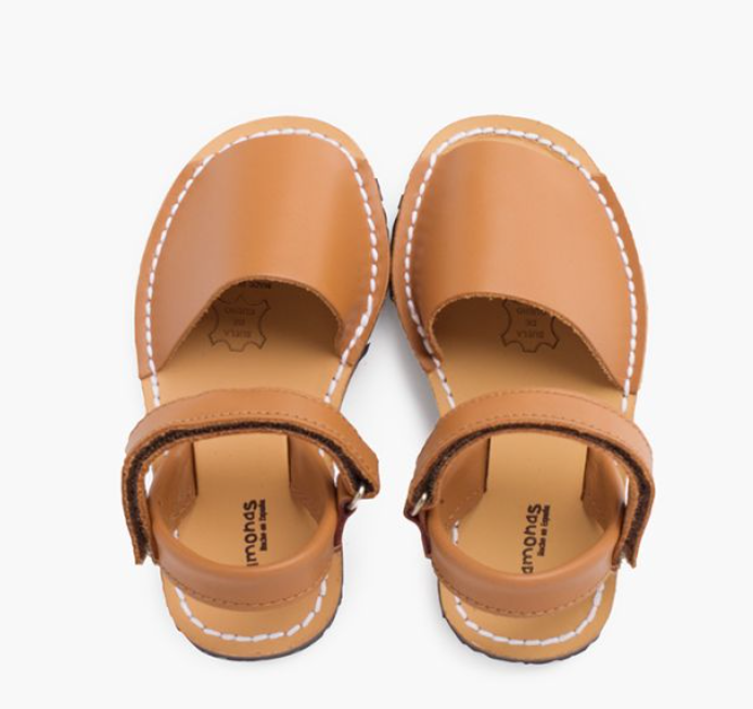 Menorquinas Niños Avarcas napa with adhesive strip - Leather