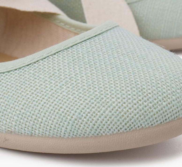 Mercedita Linen with Ecru Bow - Mint