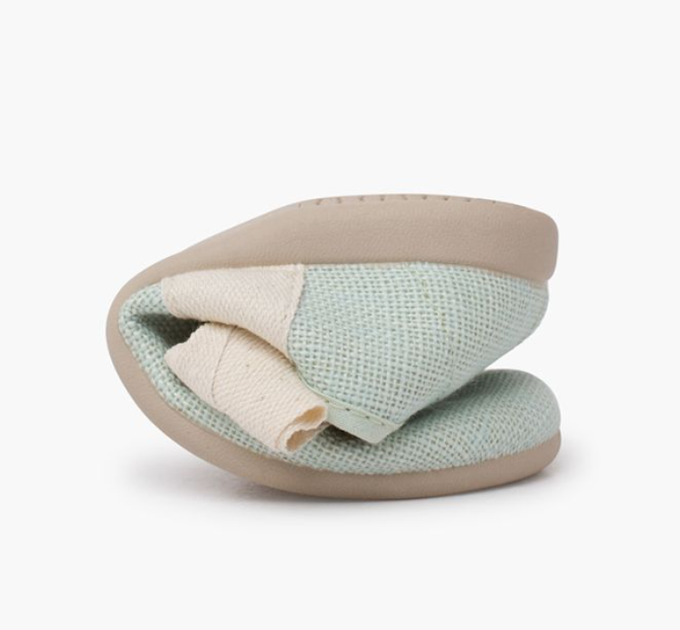 Mercedita Linen with Ecru Bow - Mint