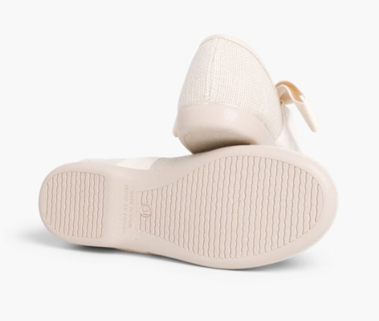 Mercedita Linen with Ecru Bow - Ecru