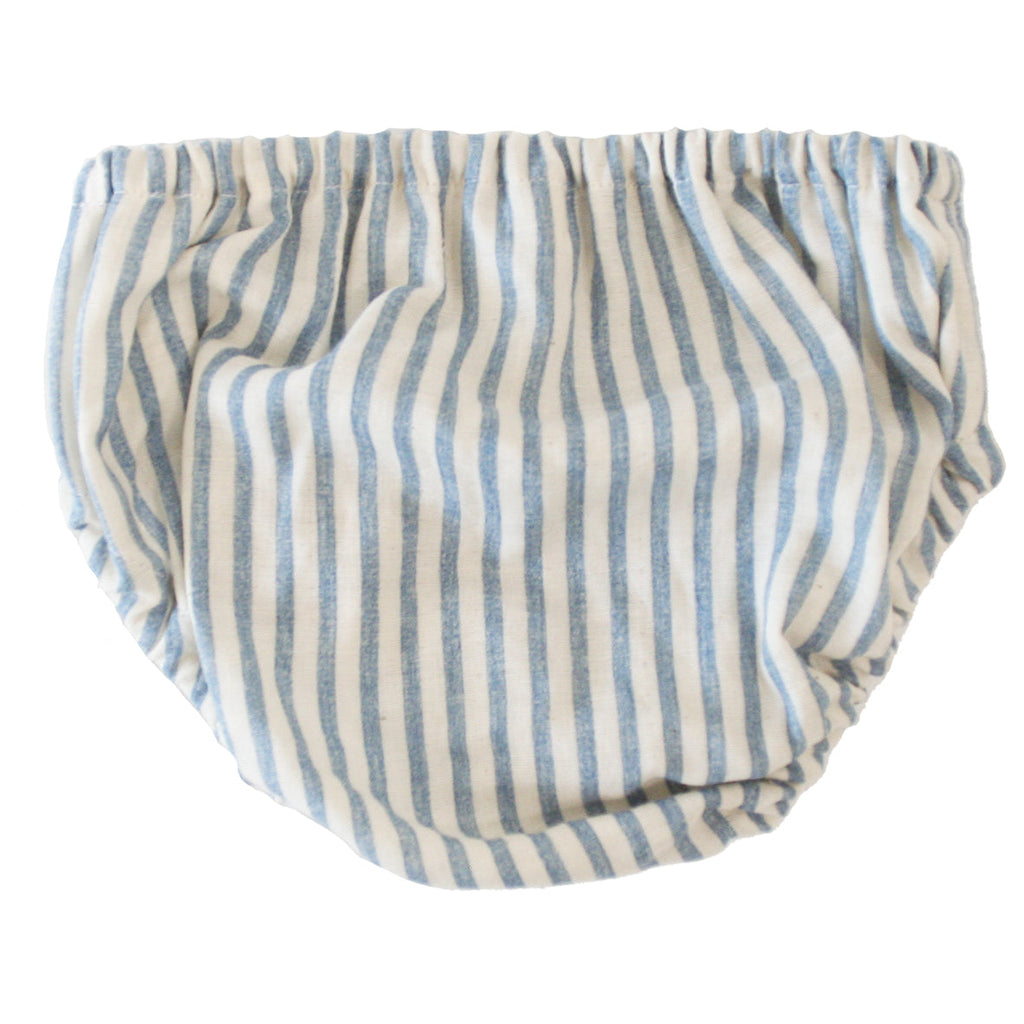 Nappy Cover Chambray Stripe Small