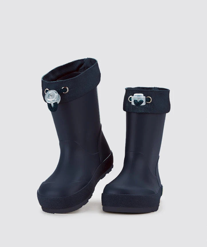 Yogi Cuello Rain Boots, Navy Blue