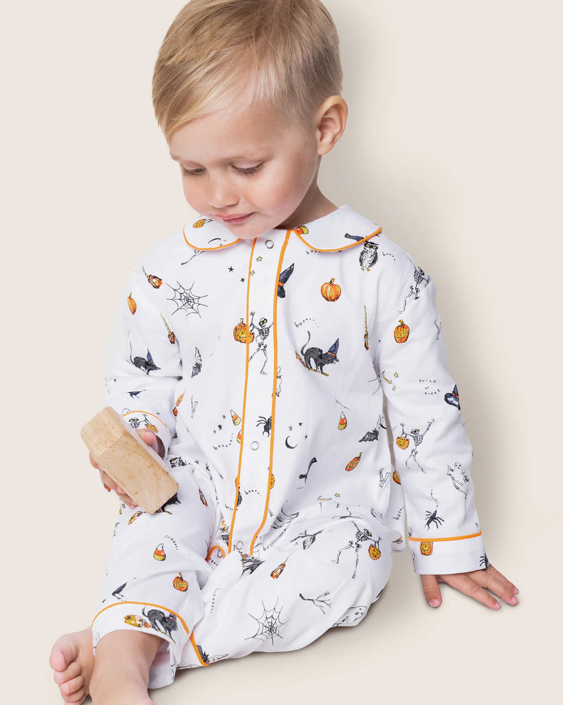Baby's Twill Cambridge Romper in Trick or Treat