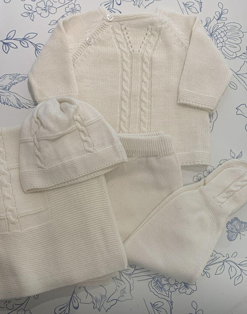 Set x4 Pima Knits (Kimono, pant, hat and blanket)