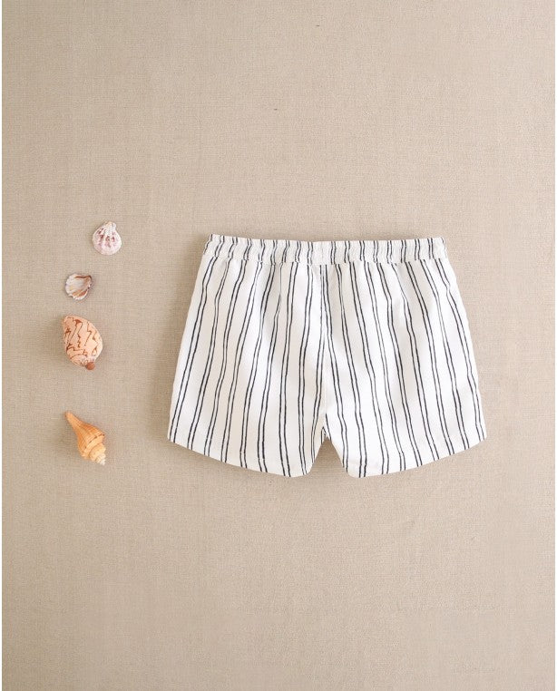 White with black stripes shorts