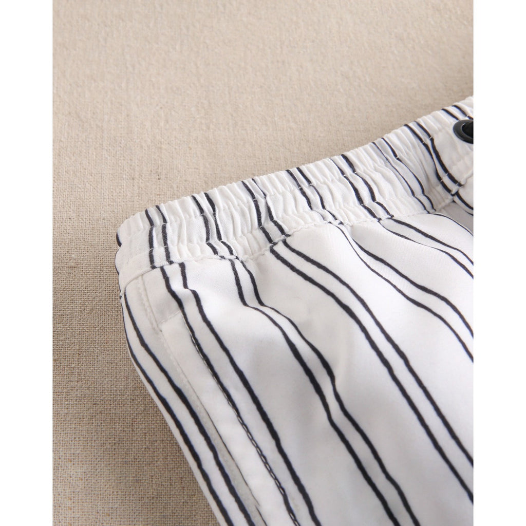 White with black stripes shorts