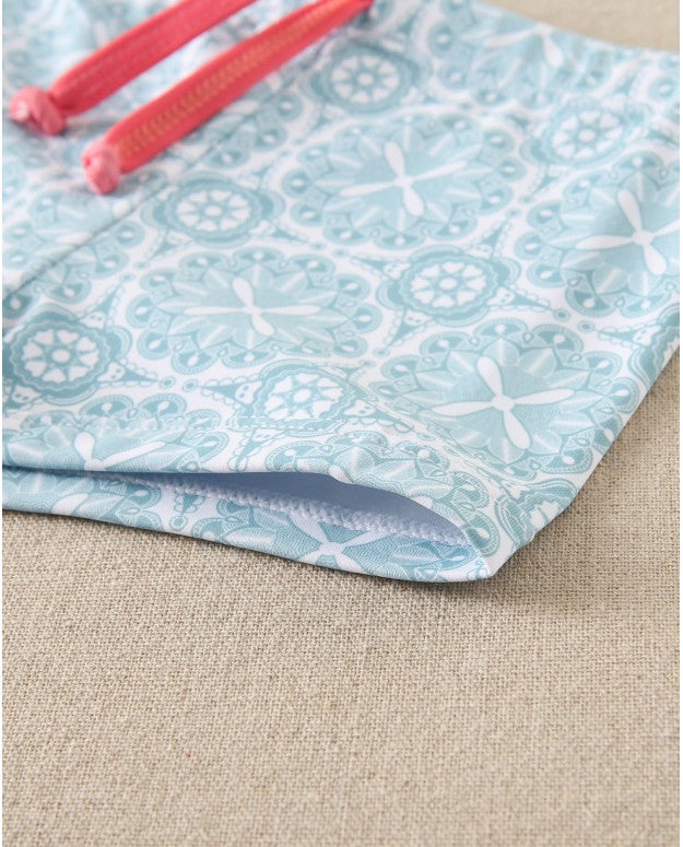 Sky blue retro print baby boy boxer shorts