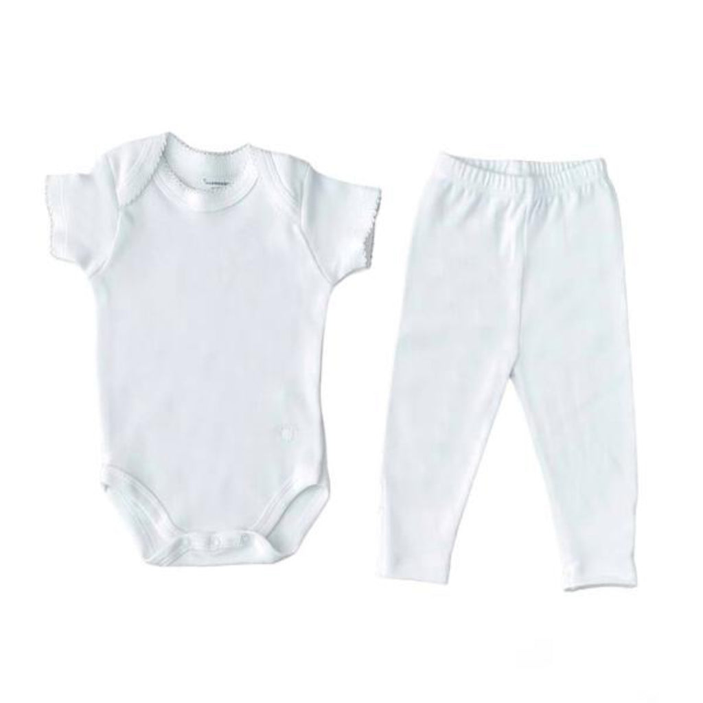 Set x2 Organic Short Sleeve Bodysuit + Pant