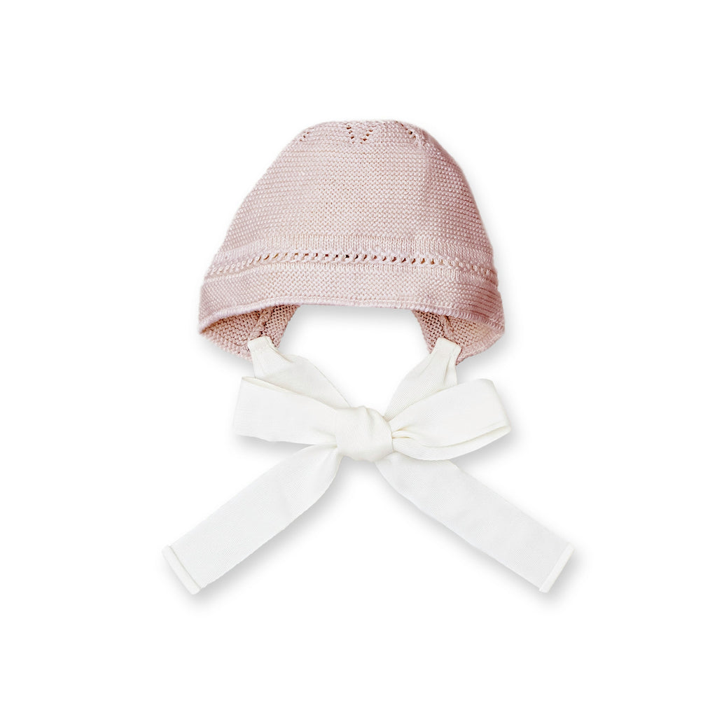 Oporto Knitted Bonnet, Pink Ballerina