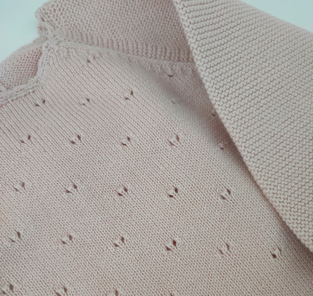 Pima Knitted Cardigan & Pant, Pink