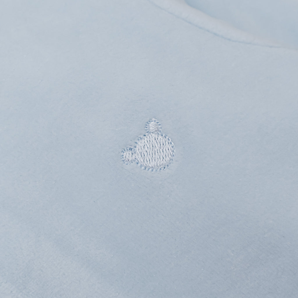 Velvet Logo Cardigan, Blue