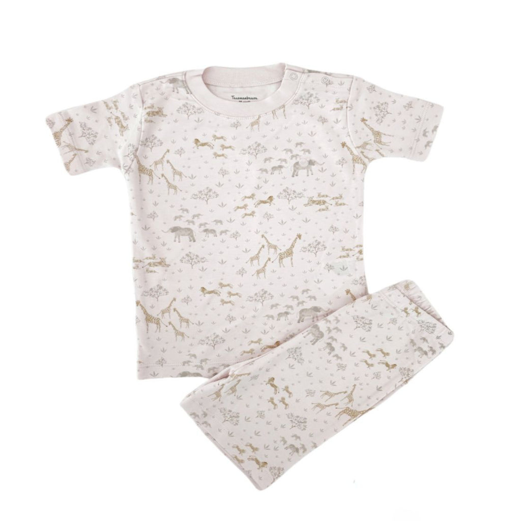 Safari Snug fit & Short Pajama Set, Pink