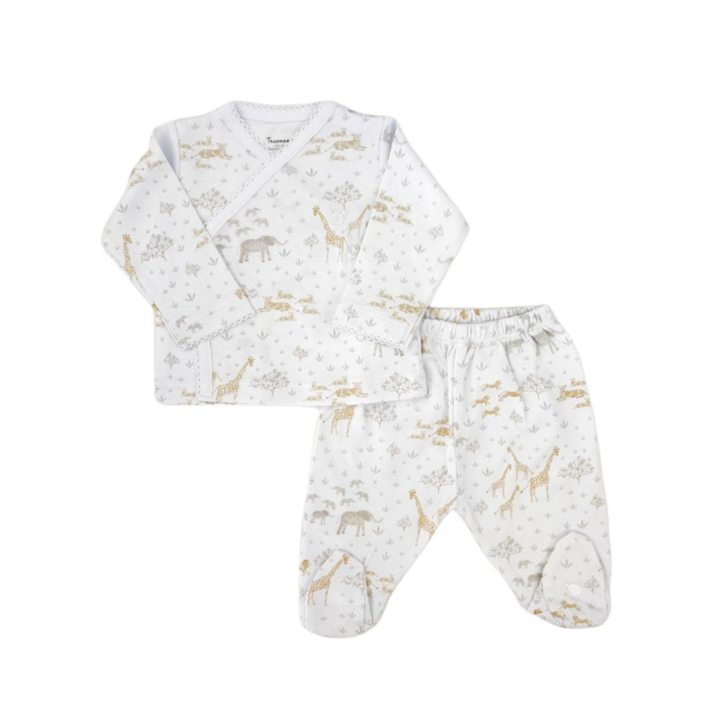 Safari Kimono & Pant Set, White